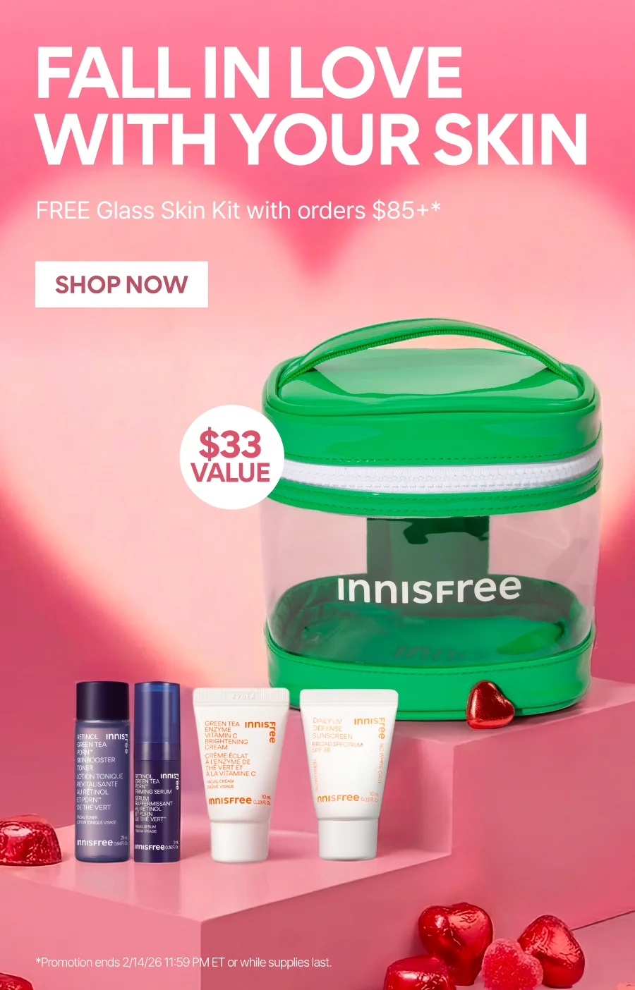 FREE GLASS SKIN KIT WITH ORDERS $85+