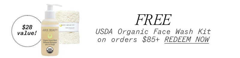 Free USDA Organic Face Wash Kit on Orders $85+
