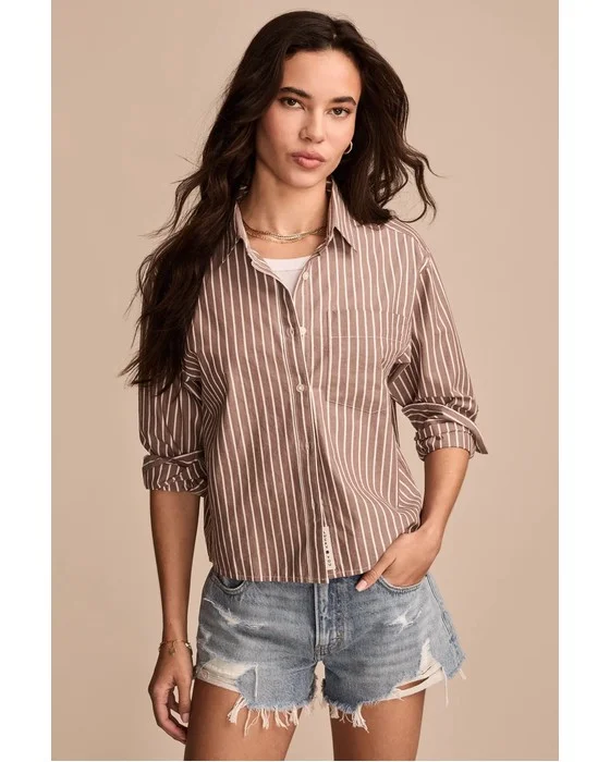 POPLIN CROPPED BUTTON DOWN