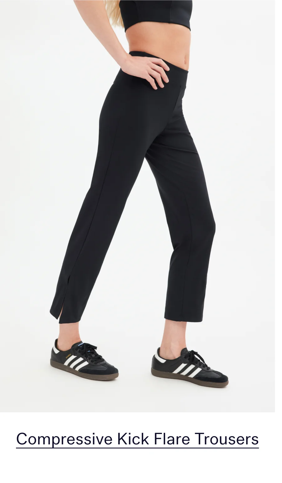 Compressive Kick Flare Trousers