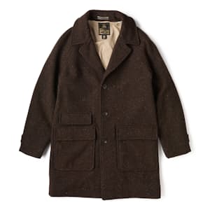 Wool Herringbone Overcoat
