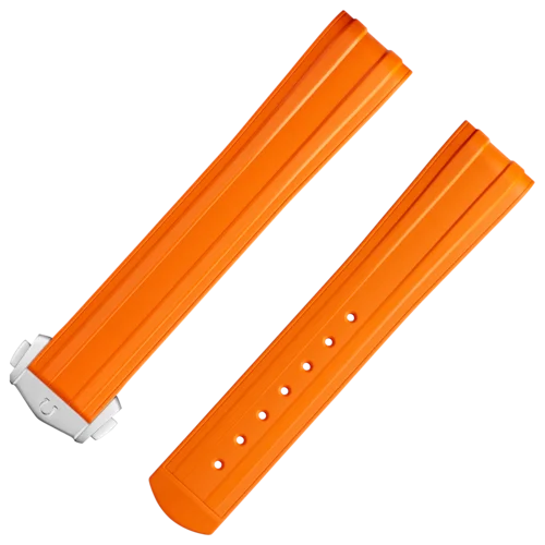Seamaster Diver 300M orange rubber strap