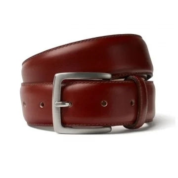 Dark Leaf Belt with Silver Buckle