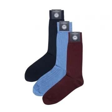 Socks Gift Box - 3 Pack - Navy, Denim, Port