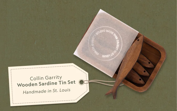 Wooden Sardine Tin Set