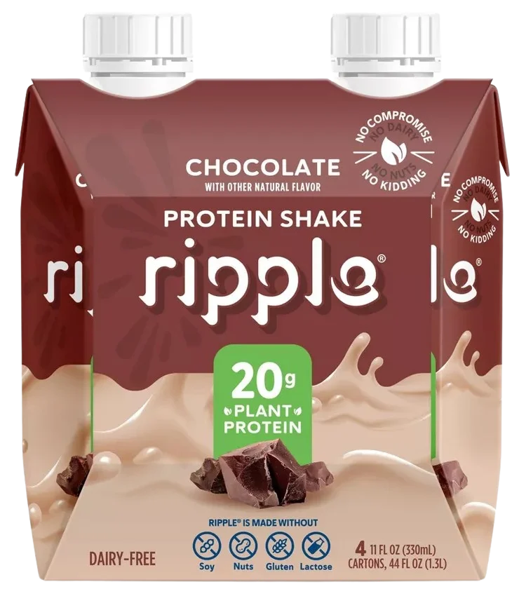 Image of Ripple Chocolate RTD Plant Protein Shake (4 Pack)