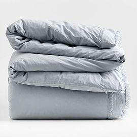 Favorite Washed Organic Cotton Mist Blue Duvet Cover