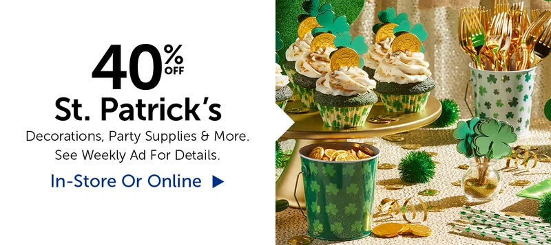 40% Off St. Patricks Day Items - Decorations, Party Supplies & More.