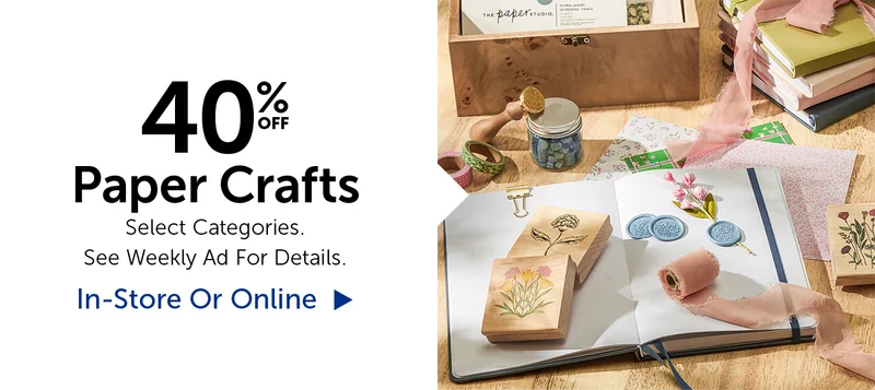 40% Off Paper Crafts - Select Categories.