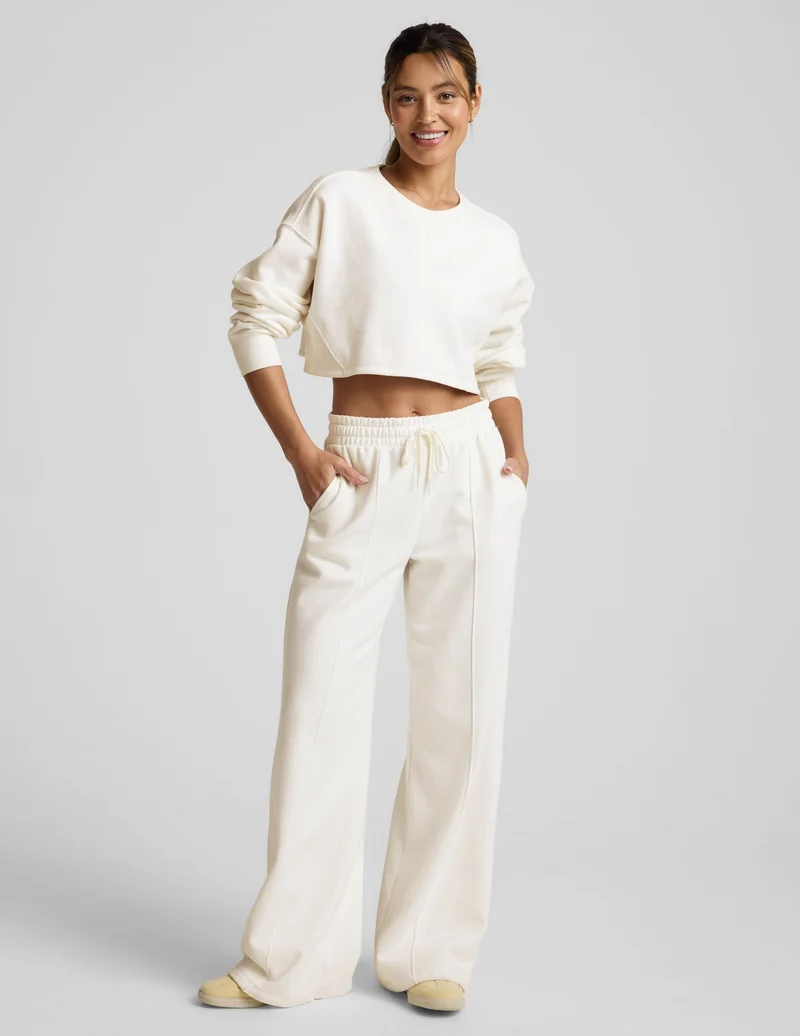 Image of LuxeFleece Pintuck Wide Leg Pant