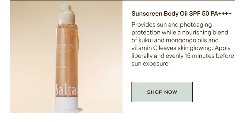 Salt Water Vanilla Sunscreen Body Oil SPF 50