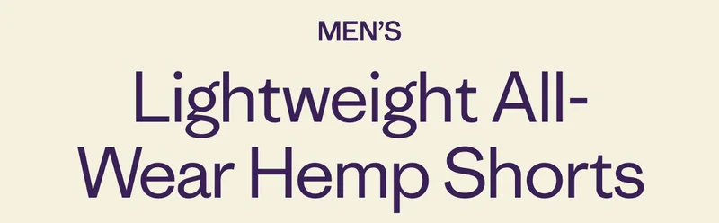 Men’s Lightweight All-Wear Hemp Shorts