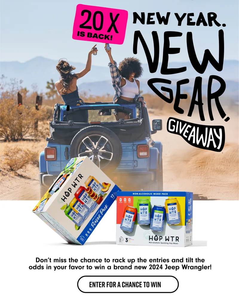 20X your entries is BACK. shop now for a chance to win