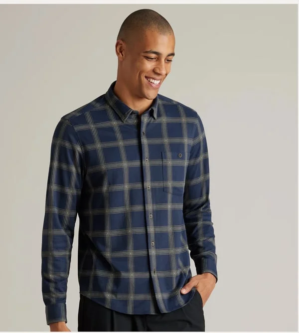 True Navy Windowpane