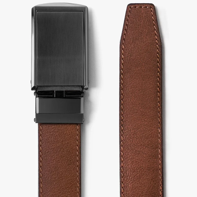 Image of Brown Full Grain Leather Belt