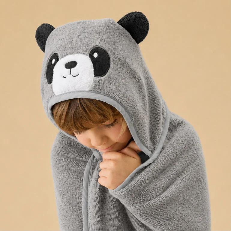 Image of Panda Baby & Kids Hooded Bath Towel