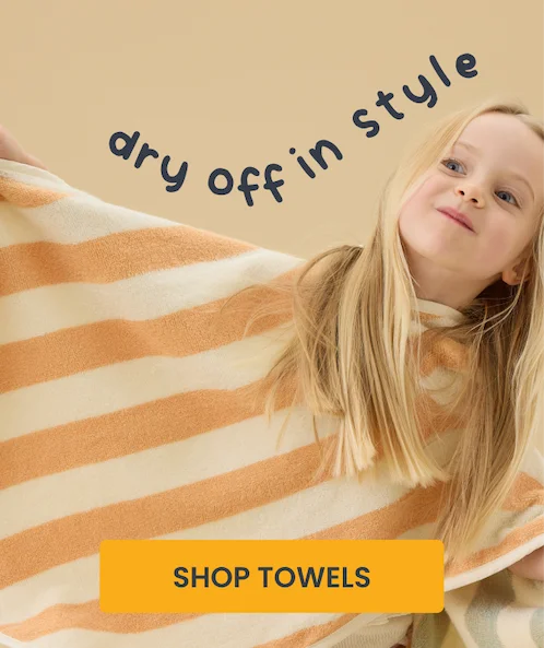 KIDLY by MORI Towelling Hooded Poncho