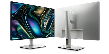 Front and rear images of a Dell UltraSharp 24 inch monitor.