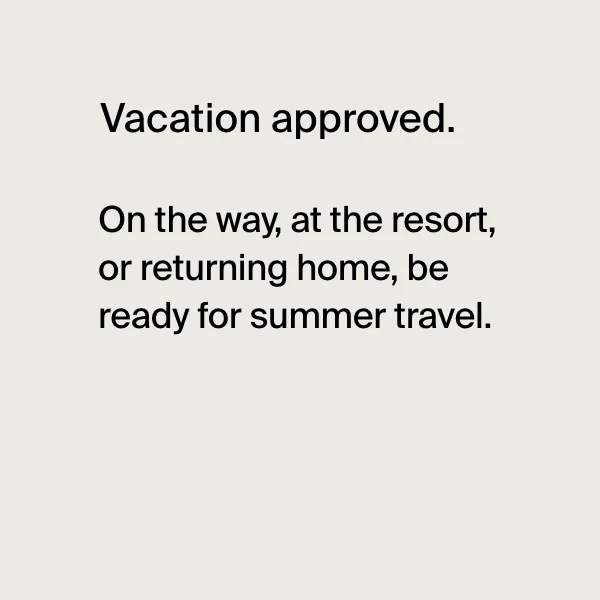 Be ready to go.