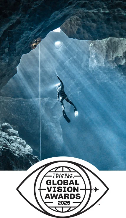 Diver and Travel + Leisure Global Vision Award logo