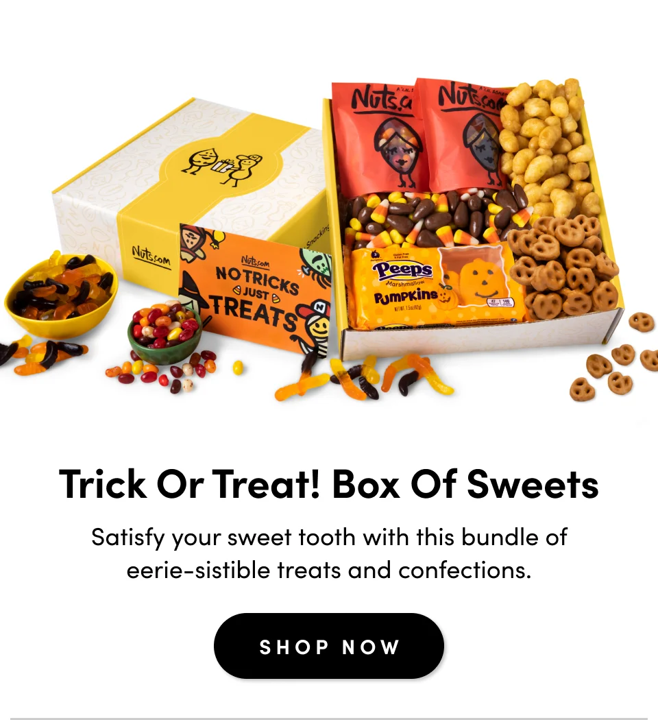 Trick Or Treat! Box Of Sweets Satisfy your sweet tooth with this bundle of eerie-sistible treats and confections. SHOP NOW
