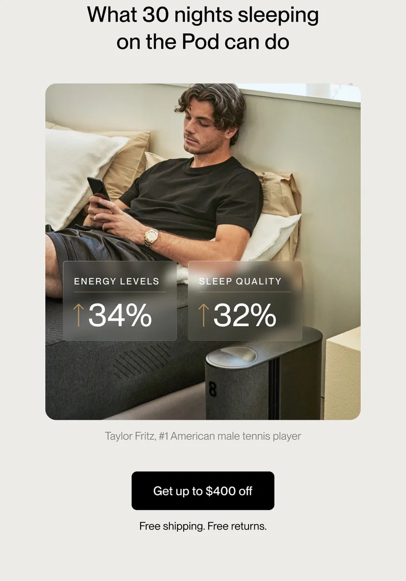 What 30 nights sleeping  on the Pod can do