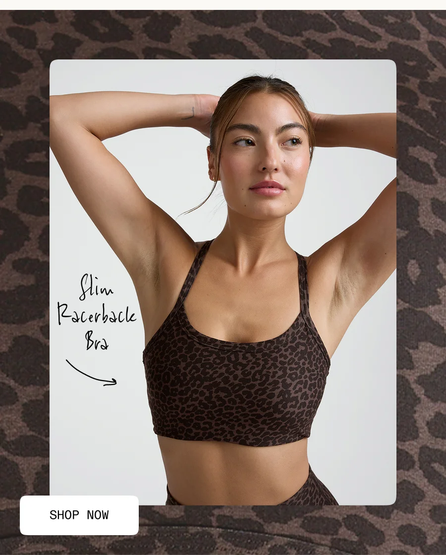 Espresso Leopard Softmark Slim Racerback Bra