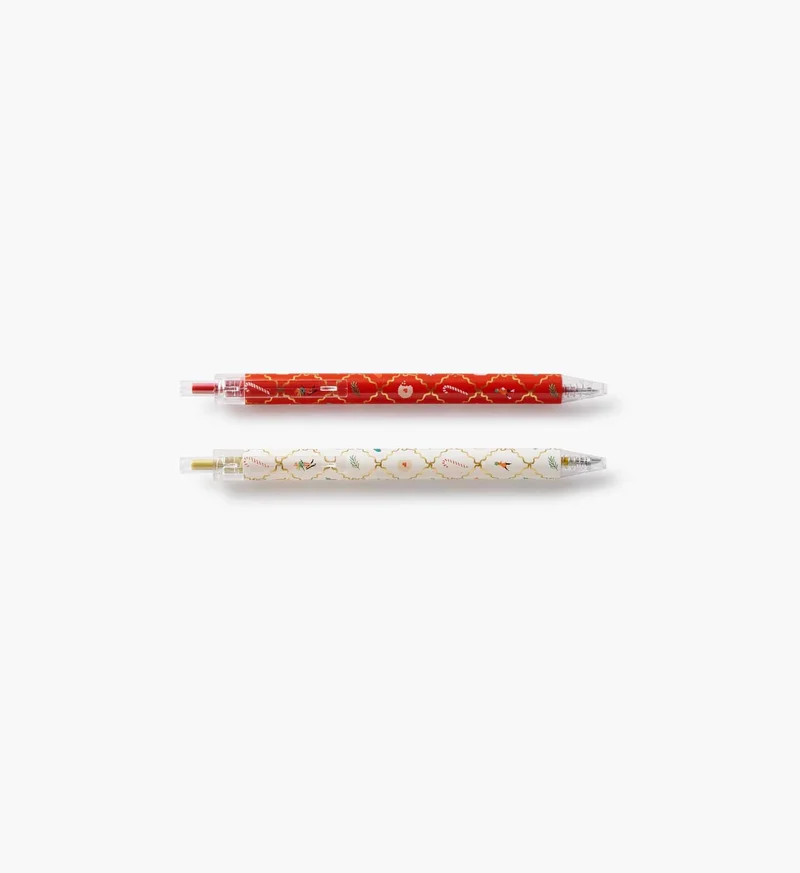 Image of Gel Pen Set of 2 - Holiday Argyle