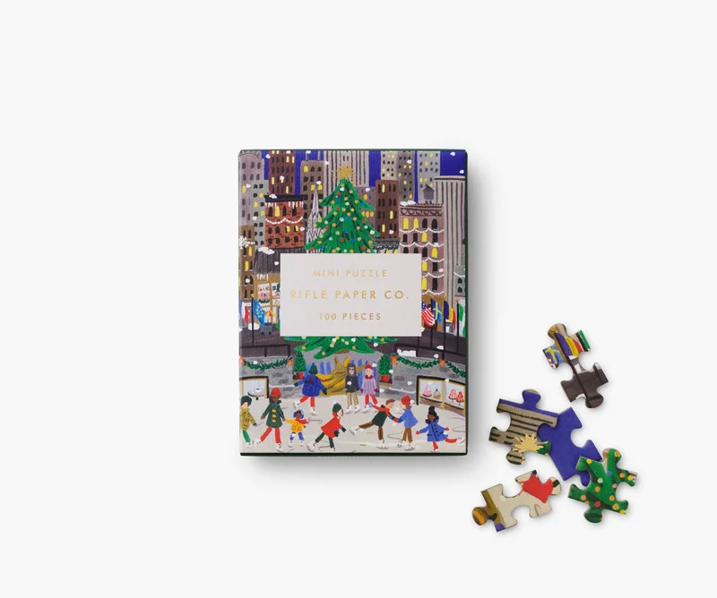 Image of Mini Holiday Jigsaw Puzzle - Holiday On Ice