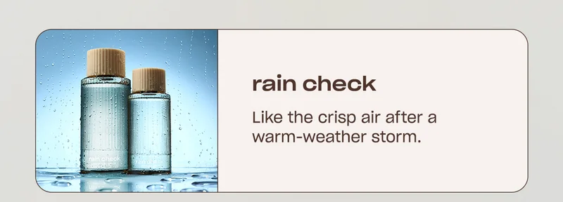 rain check  Like the crisp air after a warm-weather storm.