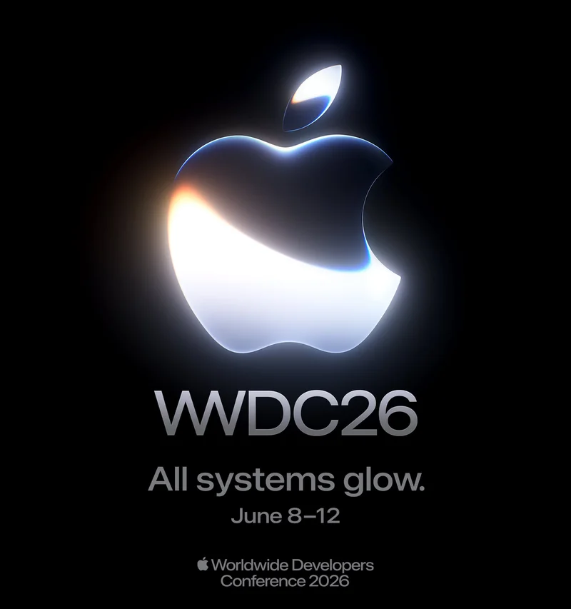 WWDC26 Apple logo All systems glow. June 8–12 Apple Worldwide Developers Conference 2026