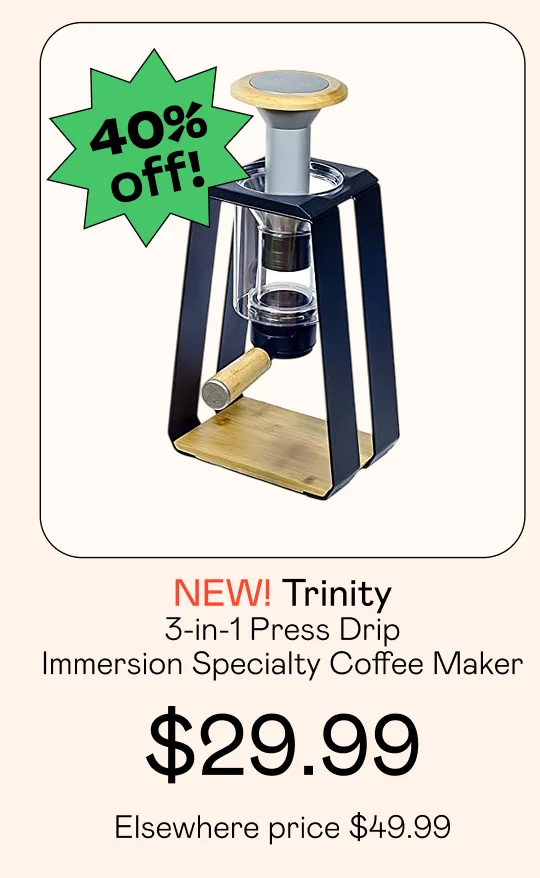 3-in-1 Press Drip, Immersion Specialty Coffee Maker