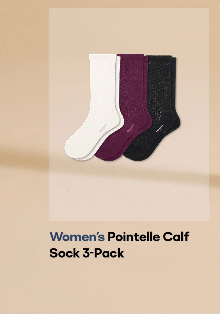 Women's Pointelle Calf Sock 3-Pack