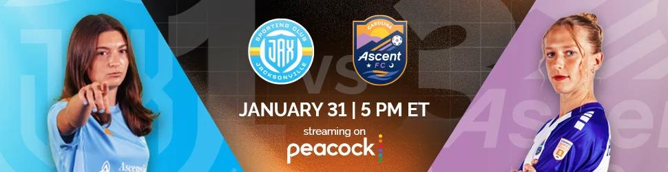 Sporting JAX welcomes Carolina Ascent FC to Hodges Stadium, part of the Gainbridge Super League.