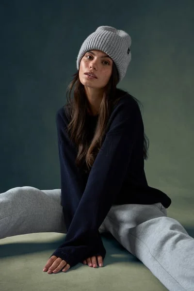 Image of Soft Knit Oversized Crewneck Navy
