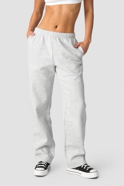 Image of Everyday Straight Leg Sweatpants Light Grey Melange