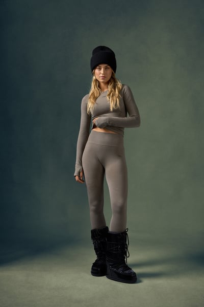 Image of Divine Wool V-shape Tights Wmn Greige