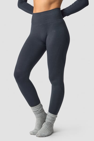 Image of Divine Wool V-shape Tights Wmn Dusty Navy
