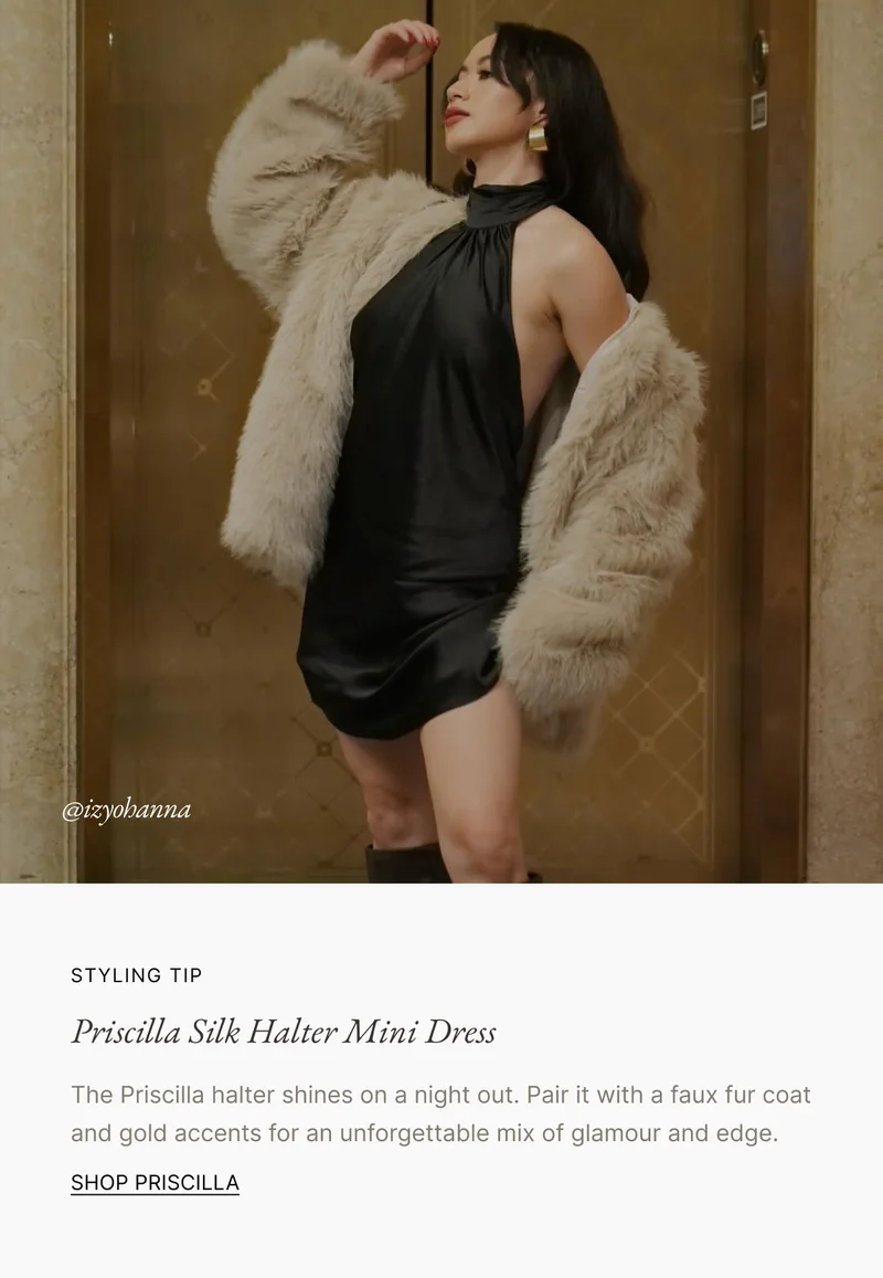 Priscilla Silk Halter Mini Dress
