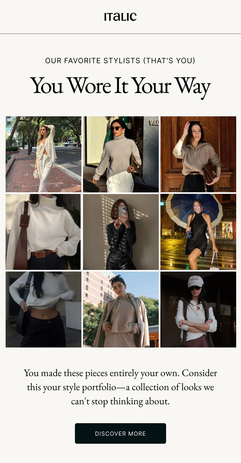 You wore it your way