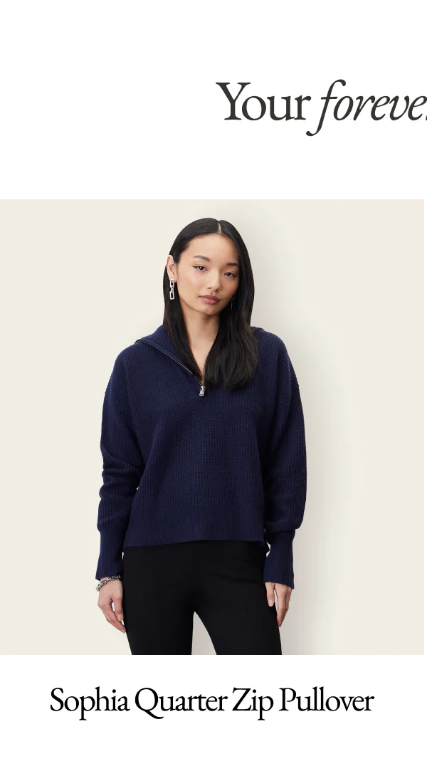 Sophia Chunky Cashmere Quarter Zip Pullover