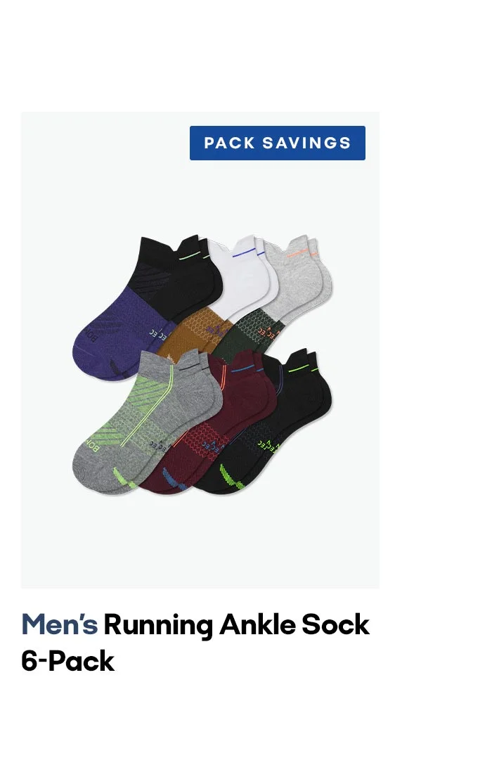 PACK SAVINGS | Men's Running Ankle Sock 6-Pack