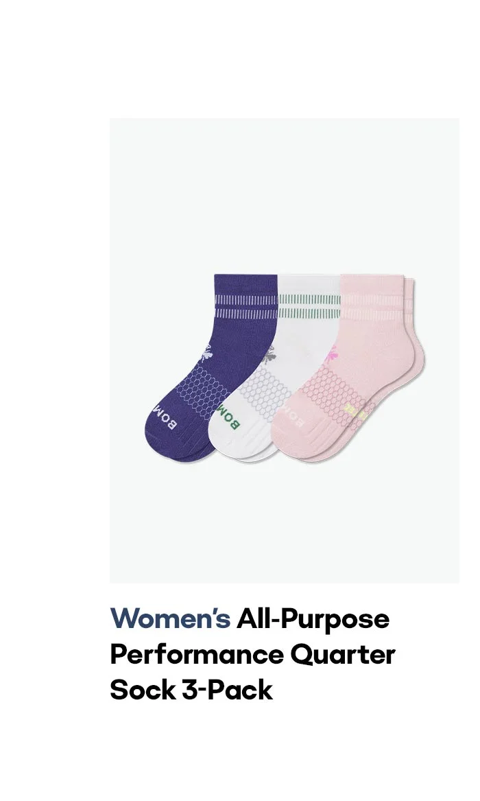 Women's All-Purpose Performance Quarter Sock 3-Pack