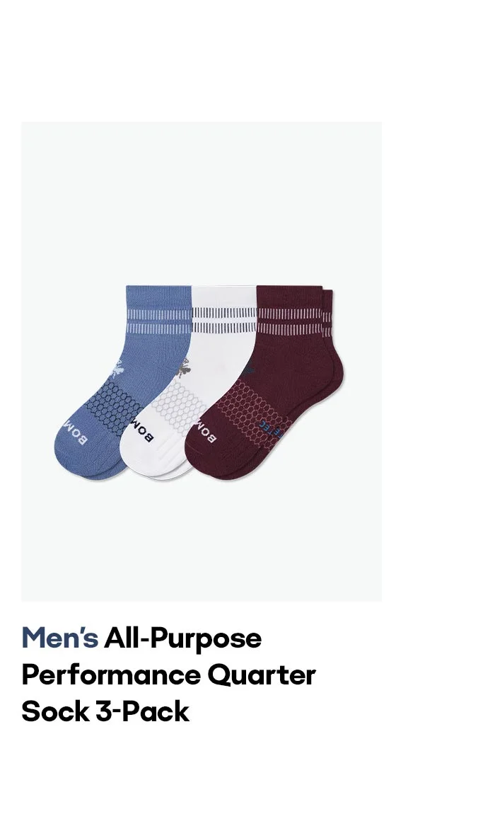 Men's All-Purpose Performance Quarter Sock 3-Pack