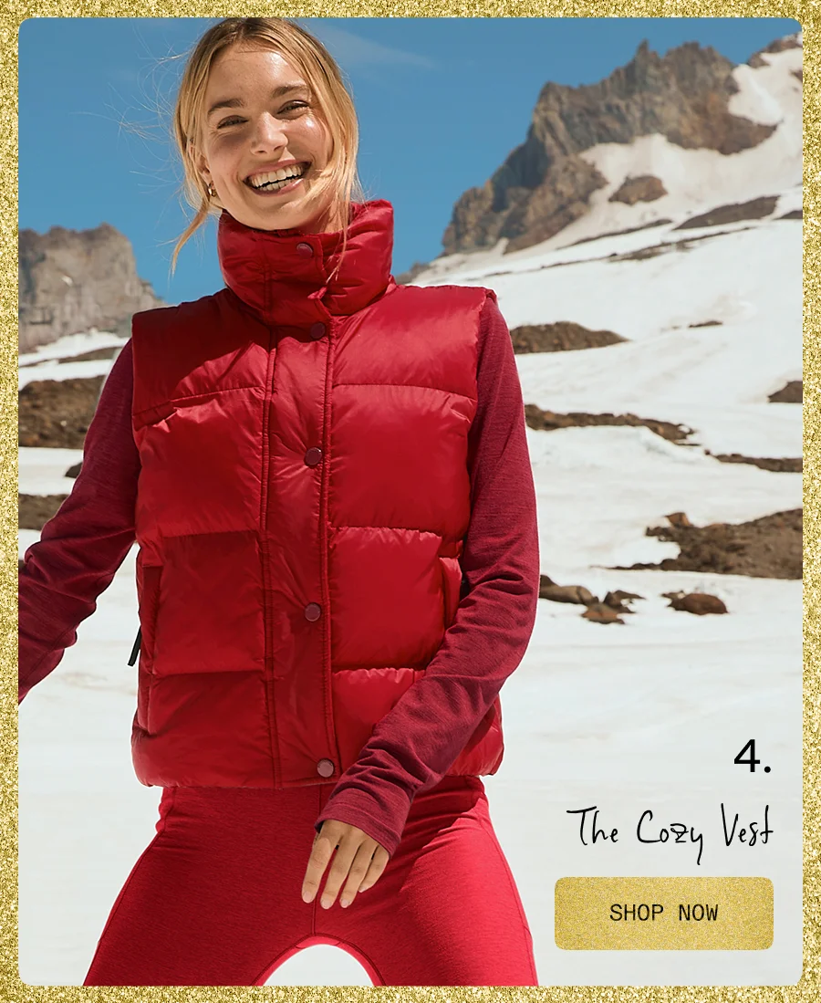 Big Cozy Puffer Vest in Holly Red