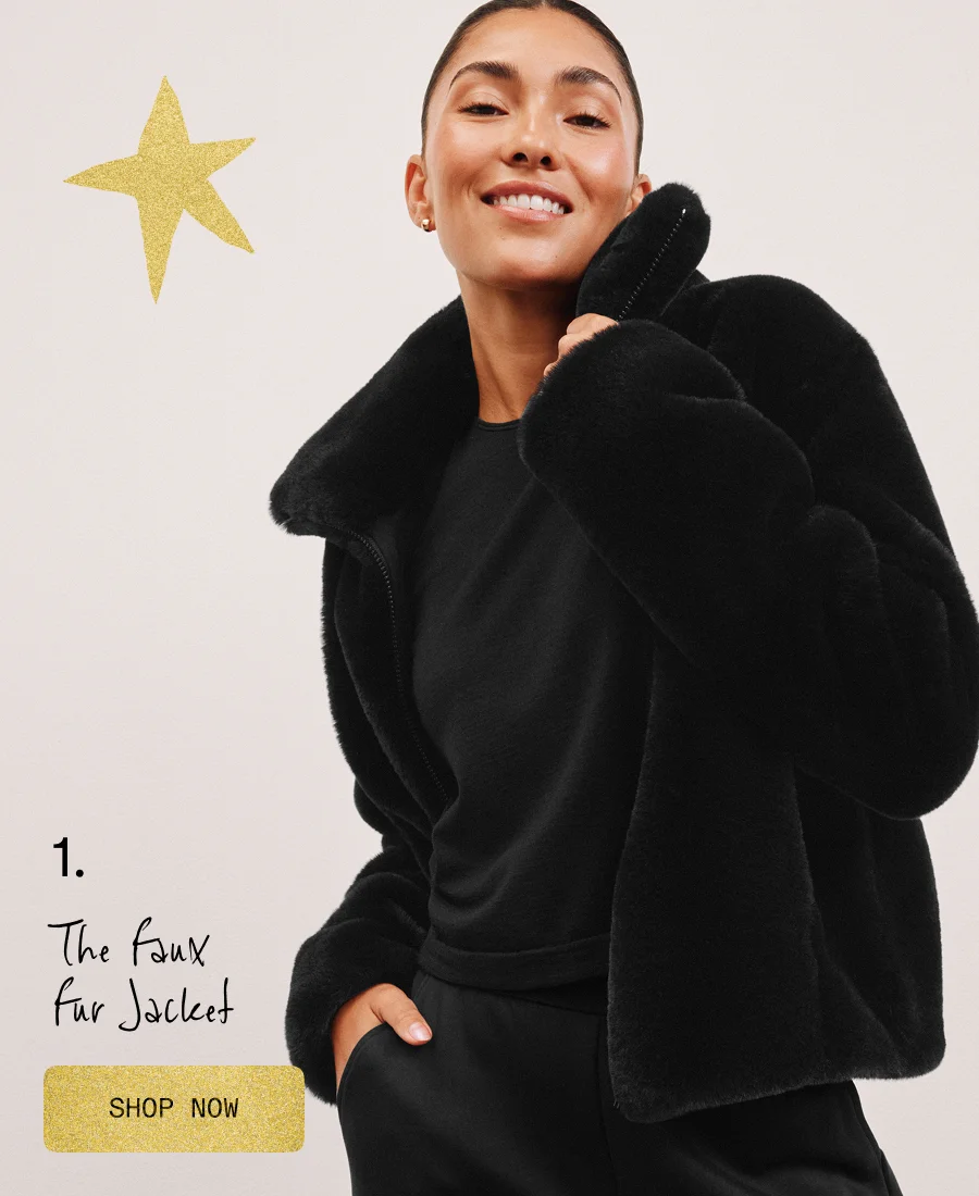 On The List Faux Fur Jacket in Black