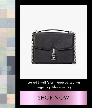 Locket Small Grain Pebbled Leather Large Flap Shoulder Bag