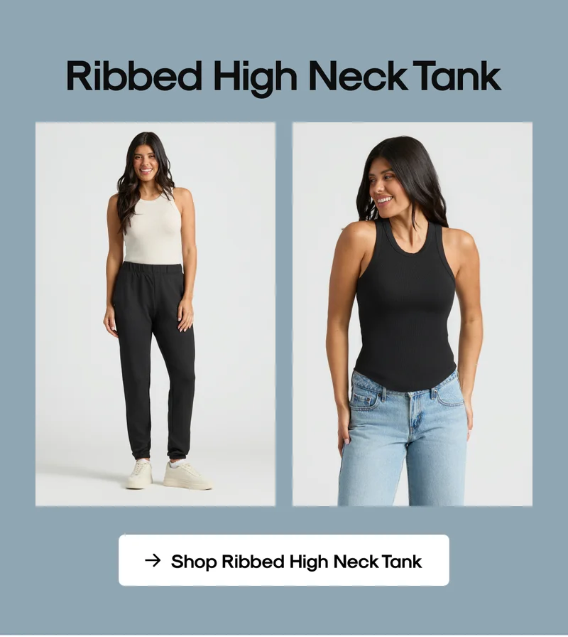 Shop Ribbed High Neck Tank