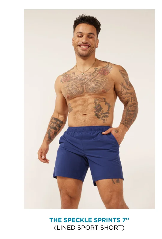 Lined Sport Short: The Speckle Sprints 7"