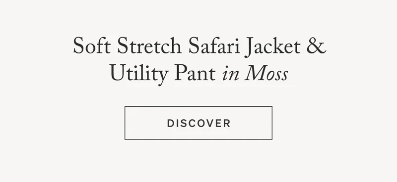 Soft Stretch Safari Jacket & Utility Pant in Moss